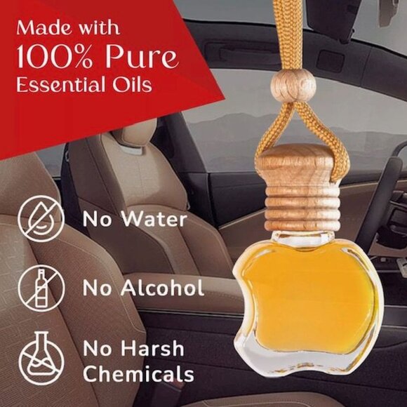 set of 2 Car Air Freshener Caribbean Scent Wooden Lid  10ml Long-Lasting Aroma - Picture 6 of 8